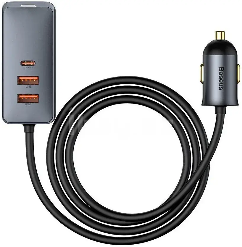 Автомобильное зарядное устройство Baseus Multi-Port Car Charger 120W 2USB + 2Type-C с кабелем CCBT-A0G