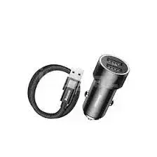 Baseus Superme Digital Display CCZX-01 100W PPS USB-C + USB-A Быстрое автомобильное зарядное устройство 2