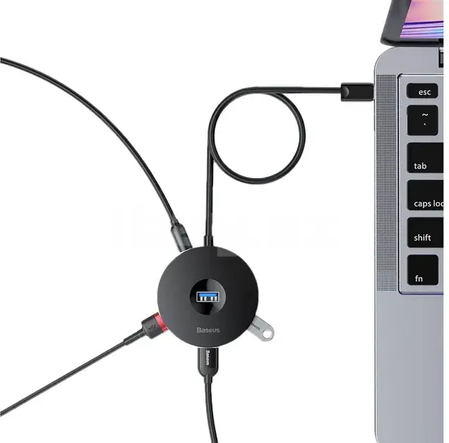 Baseus Round Box CAHUB-U01 USB-хаб на 4 порта USB 3.0 2