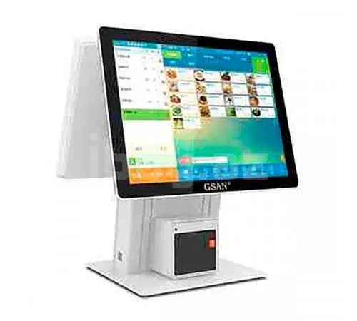 Двухэкранный широкоформатный POS-терминал APC OCOM 1516 (Intel Core i5 / 8GB / 128GB / 15.6"+15.6" White)