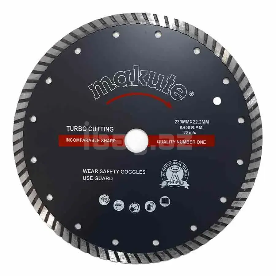 Makute Almaz Disk (230/22 mm) – Tilli (Seqmentli) Beton və Daş Kəsən