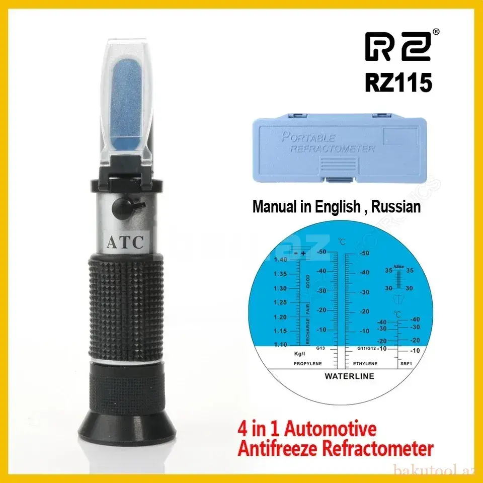 Professional Optik Maye Analizatoru Refraktometr – Antifriz və Elektrolit Testeri
