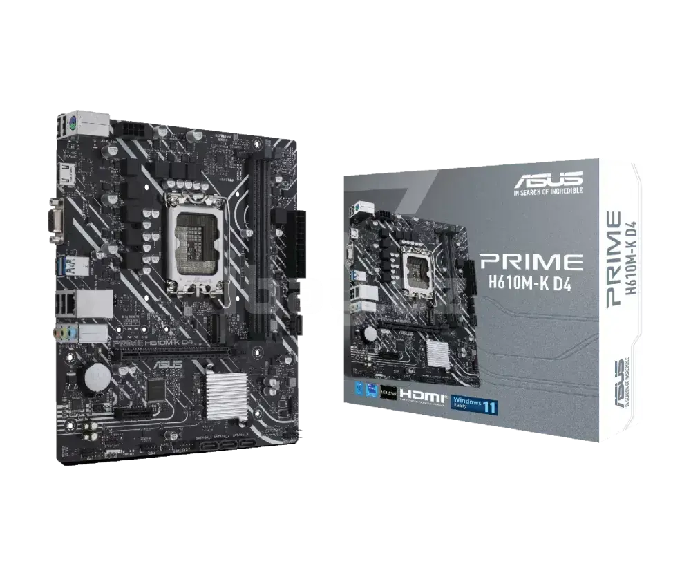 ASUS PRIME H610M-K D4 90MB1A10-M0EAY0 Intel H610 LGA1700 DDR4 mATX Ana Plata