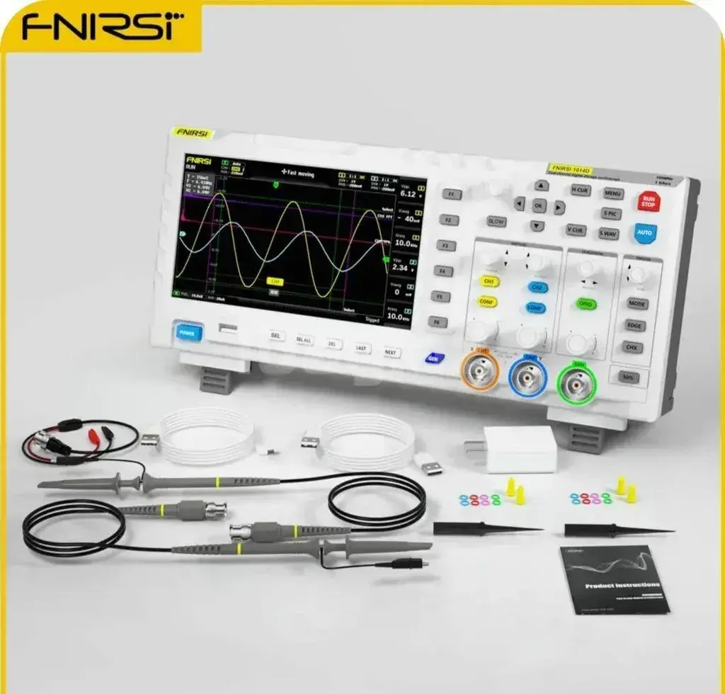 Профессиональный двухканальный цифровой осциллограф FNIRSI-1014D