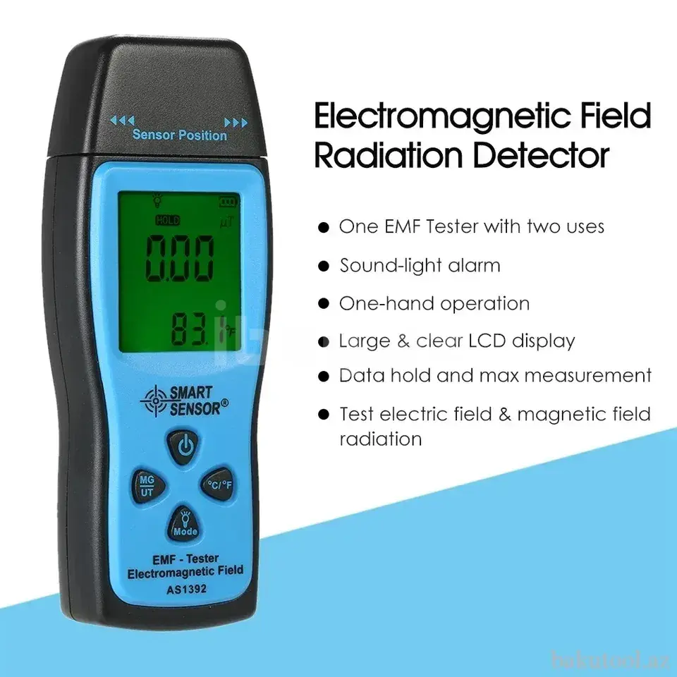 SMART SENSOR AS 1392 Professional Rəqəmsal Radiometr (EMF Tester)