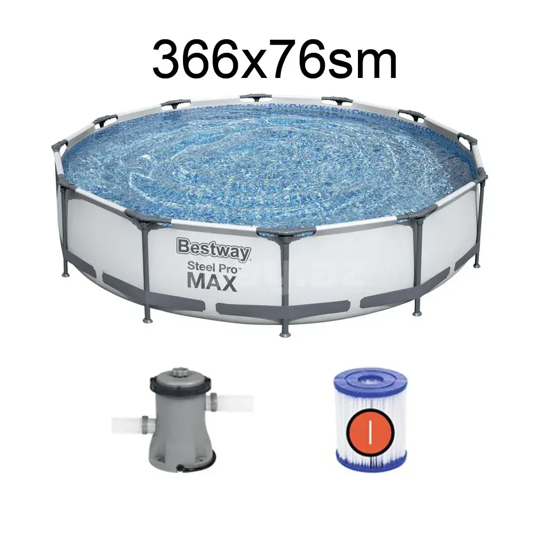 Peşəkar Bestway 56416 Steel Pro MAX Hovuz Dəsti (366x76 sm) Rəqəmsal Karkas Stabilliyi 1
