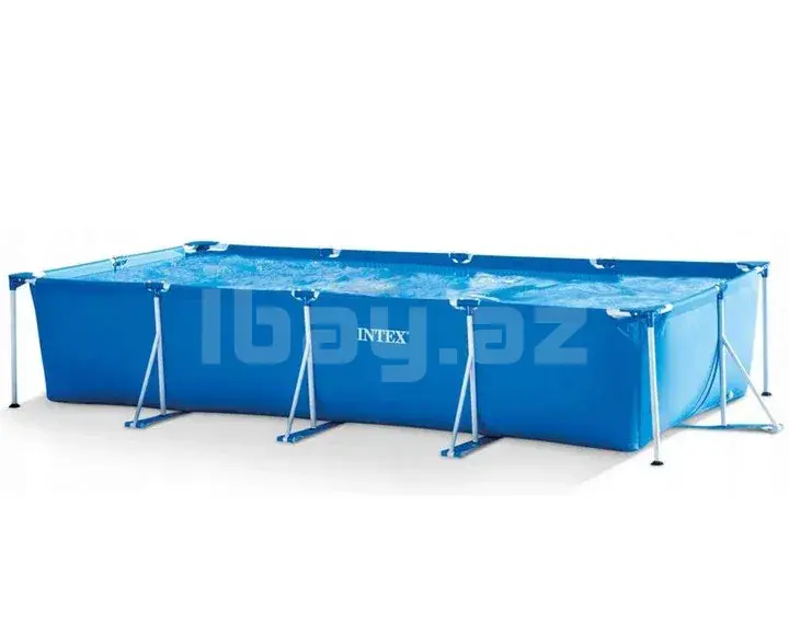 Профессиональный каркасный бассейн Intex 28273 Rectangular Frame (450x220x84 см) с цифровой точностью сборки