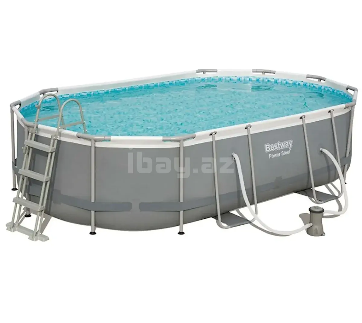 Peşəkar Bestway 56710 Power Steel Comfort Jet Series Hovuz Dəsti (549x274x122 sm) Rəqəmsal Konstruksiya Stabilliyi 1