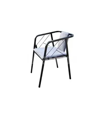 Paslanmaz Polad Stul EFM-0180 – Qara/Boz (80x45x40 sm)