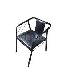 Paslanmaz Polad Dəri Stul EFM-0181 – Qara (90x40x45 sm)