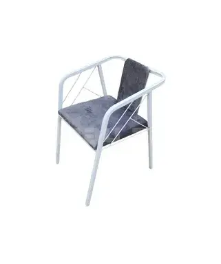 Paslanmaz Polad Stul EFM-0183 – Ağ/Boz (80x45x40 sm)