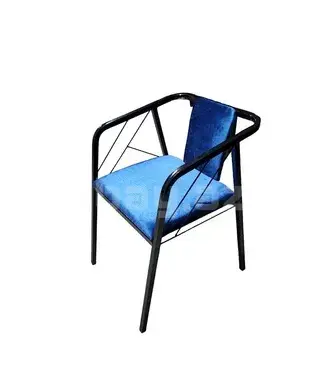Paslanmaz Polad Stul EFM-0185 – Qara/Mavi (80x45x40 sm)