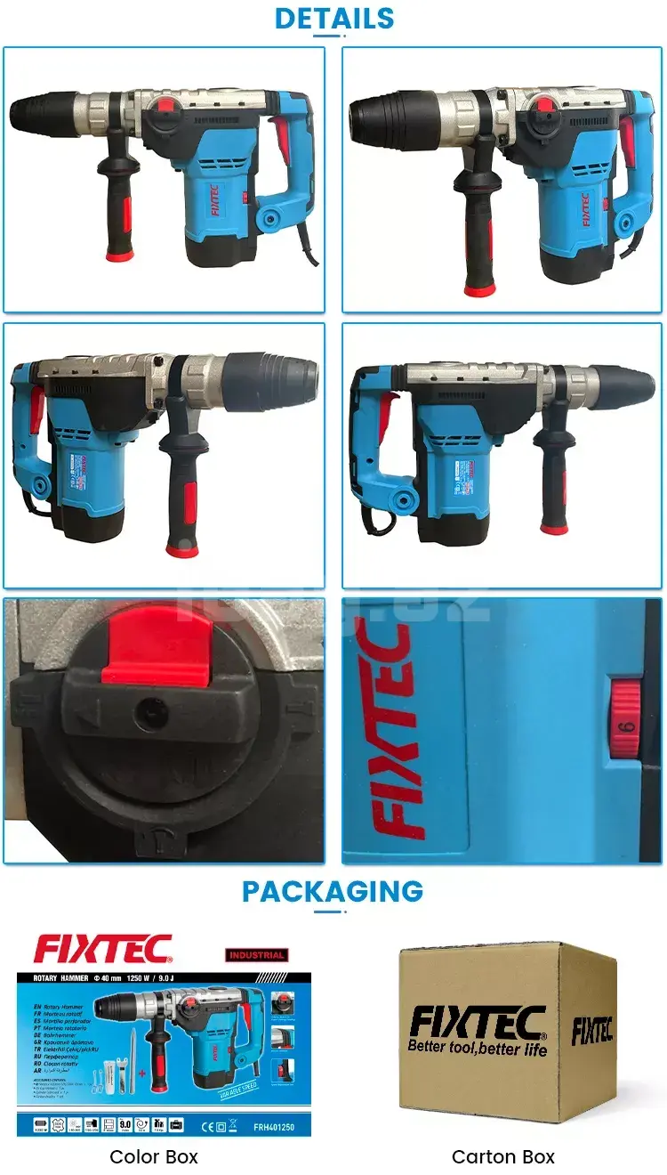 FIXTEC FRH401250 1250W 40mm SDS-Max Professional Perforator 2
