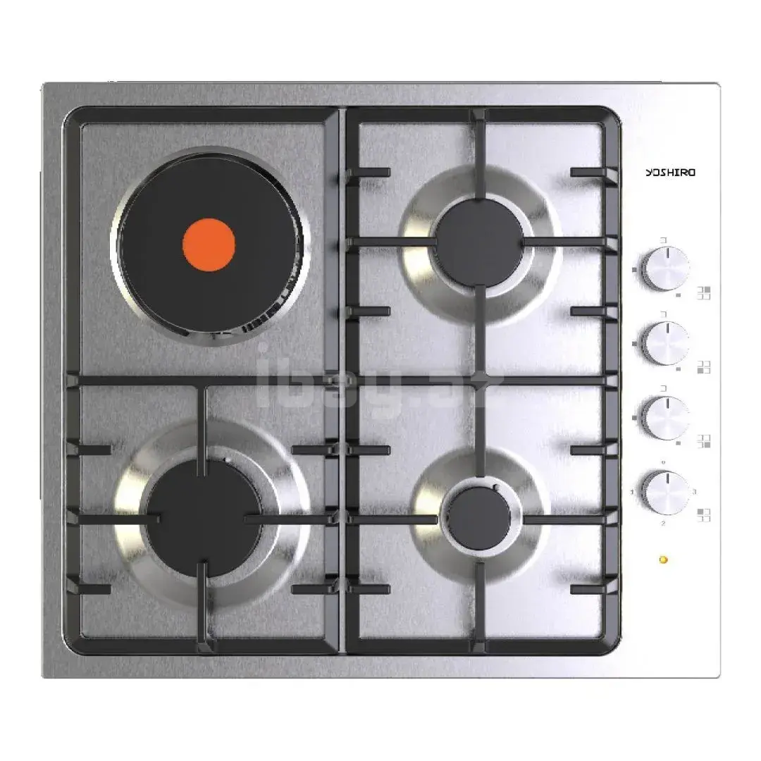 Yoshiro YBH-M36V300S Kombinə Bişirmə Paneli 3 Qaz 1 Elektrik Göz 60 sm
