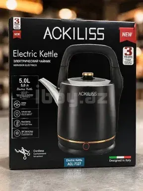 Электрический Чайник Ackiliss ACL-7327 5.0L 2200W из Нержавеющей Стали, Большой