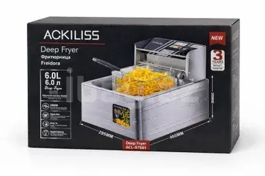 Fritöz Ackiliss ACL-97581 Deep Fryer 2500W Peşəkar Kartof Qızardan Aparat