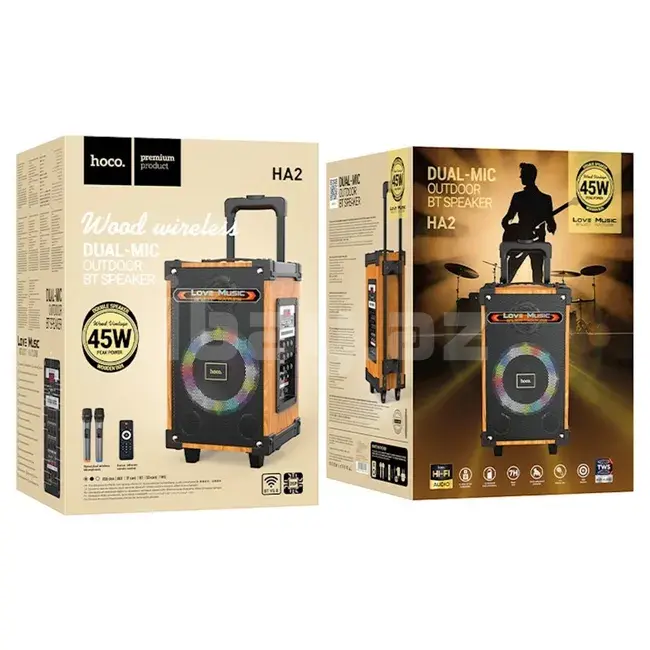 HOCO HA2 Wave Портативная Bluetooth колонка | 40W караоке аудиосистема 2