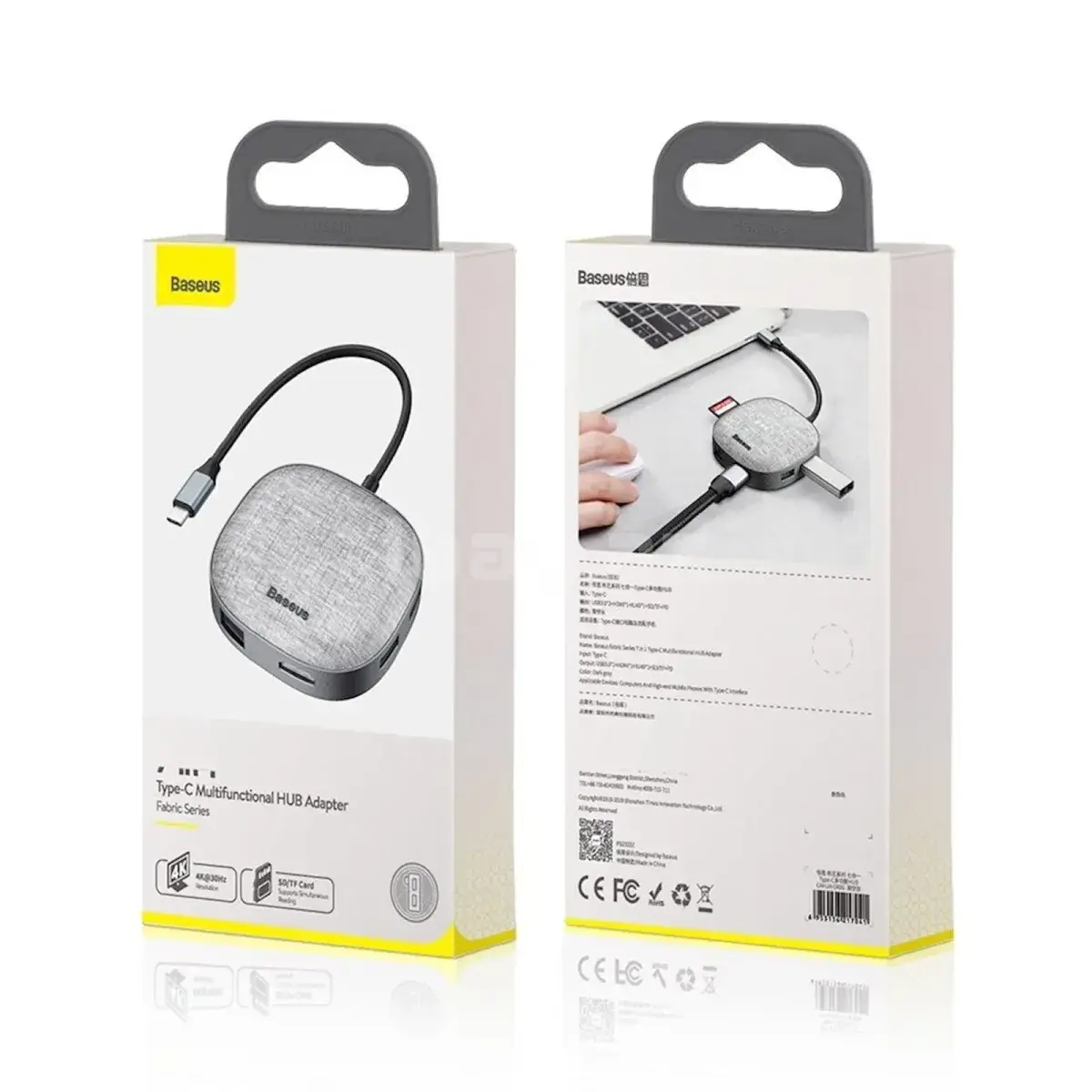 Baseus 7-in-1 USB Type-C HUB HDMI RJ45 SD microSD Адаптер