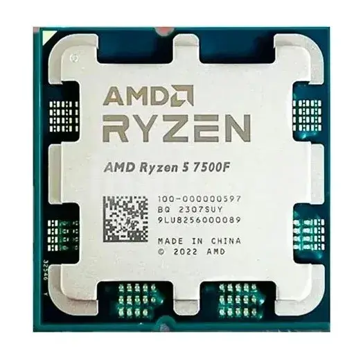 AMD Ryzen 5 7500F 6 Nüvə 12 Axın 5.0GHz AM5 Zen 4 Prosessor