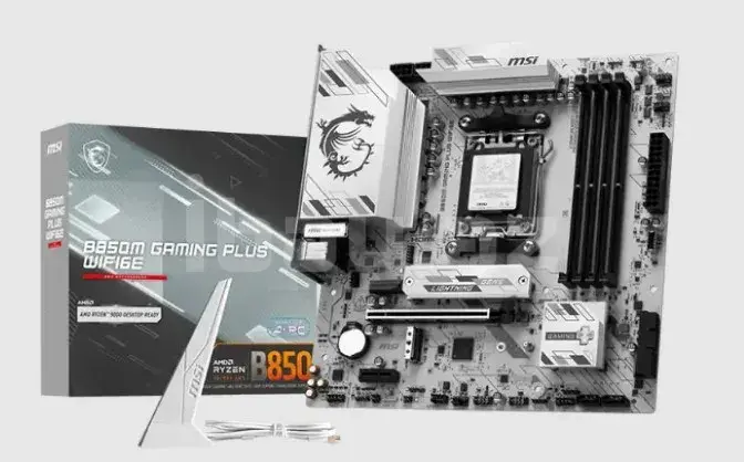 MSI B850M GAMING PLUS WIFI6E WHITE Ana Plata