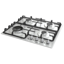 Газовая плита Hisense GM663XB – 4 конфорки, WOK, нержавеющая сталь,