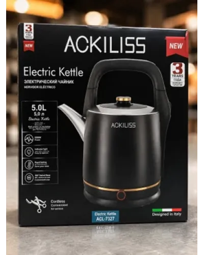 Ackiliss ACL-7327 5.0L 2200W Paslanmayan Polad Gövdəli Böyük Elektrik Çaydanı