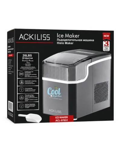 Ледогенератор Ackiliss ACL-97851 Портативный Электрический Настольный Аппарат Для Льда