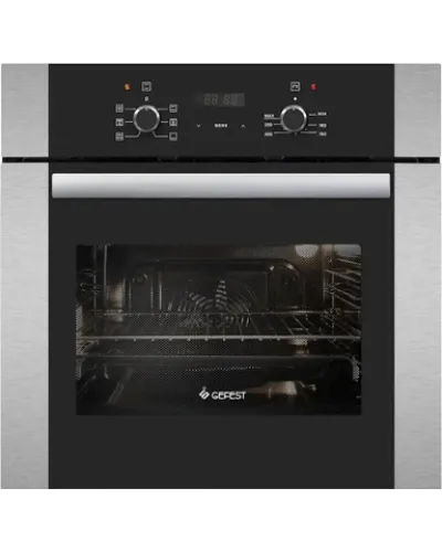 GEFEST DA 622-02 H3 Modern Elektron Displeyli Quraşdırılan Elektrik Sobası, Paslanmaz Polad