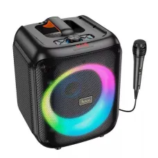 HOCO HA1 Graceful Karaoke Dinamik 45W RGB və Simli Mikrofon