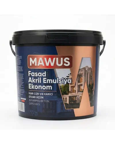 Акриловая Фасадная Эмульсия Класса Эконом Mawus