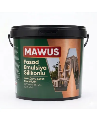 Силиконовая Фасадная Эмульсия Высокой Кроющей Способности Mawus