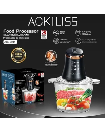 Universal Doğrayıcı Ackiliss ACL-7041 3L TX Paslanmaz Polad Kasalı Mətbəx Rondosu