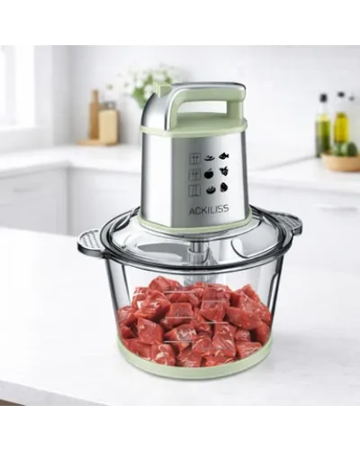 Ackiliss ACL-96656 300W Paslanmaz Polad Bıçaqlı Mətbəx Doğrayıcısı (Rondo)