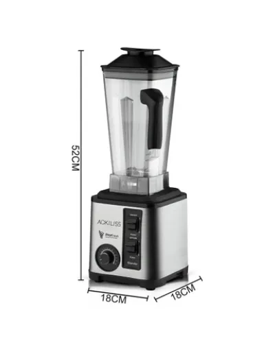 Ackiliss ACL-2841 Çoxfunksiyalı Şüşə Kasalı Stasionar Masaüstü Blender