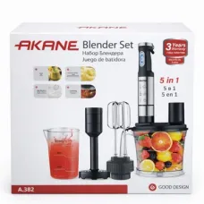 Çoxfunksiyalı Blender Dəsti Akane A382 5-in-1 Elektrikli Mikser Doğrayıcı Rondo və Püre Aparatı