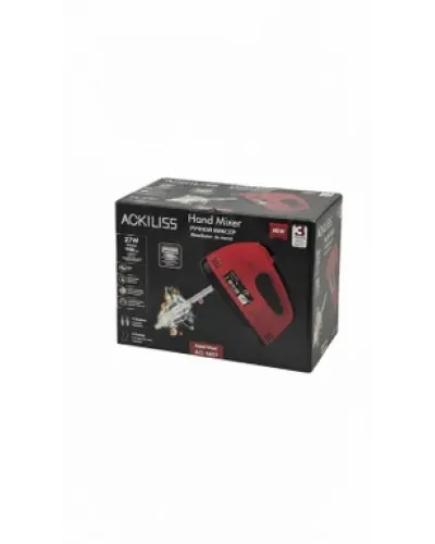 Əl Mikseri Ackiliss ACL-6653 Red Elektrikli Qırmızı Yumurta Çalan və Xəmir Yoğuran