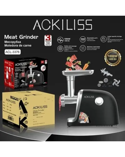 Ətçəkən Maşın Ackiliss ACL.3376 Black Güclü Elektrikli Elektrikli Qiyməçəkən
