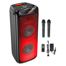 HOCO DS53 Flame Light Karaoke Dinamik 120W RGB 2 Mikrofon