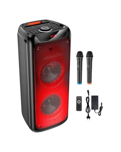 HOCO DS53 Flame Light Karaoke Dinamik 120W RGB 2 Mikrofon