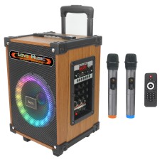 HOCO HA2 Wave Karaoke Dinamik 45W RGB və 2 Simsiz Mikrofon
