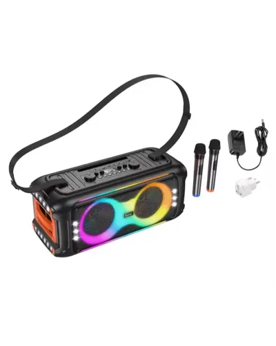 HOCO HA9 Портативная Bluetooth колонка | 40W караоке аудиосистема с RGB-подсветкой
