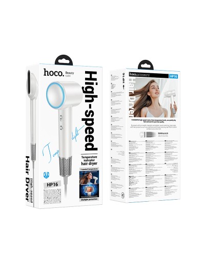 HOCO HP13 Фен для Волос 1600W с Горячим и Холодным Воздухом