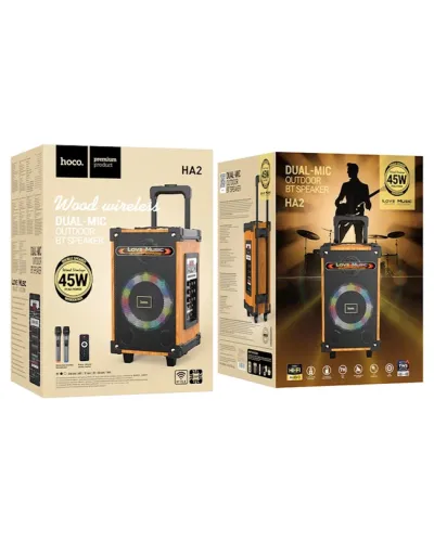 HOCO HA2 Wave Портативная Bluetooth колонка | 40W караоке аудиосистема