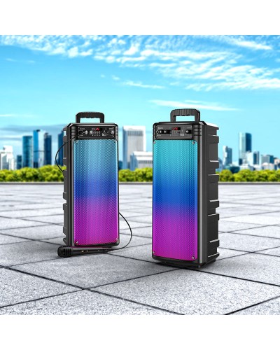 HOCO BS52 Billowing Portativ Karaoke Dinamik 20W RGB və Mikrofon