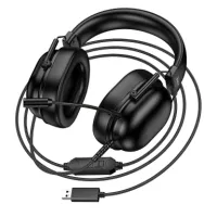 HOCO W113 USB Gaming Qulaqlıq 7.1 Surround Mikrofonlu Qara
