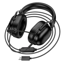 HOCO W113 USB Gaming Qulaqlıq 7.1 Surround Mikrofonlu Qara