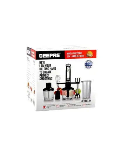 Geepas GHB6137 Çoxfunksiyalı Əl Blenderi Dəsti