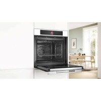 Quraşdırılan Soba Bosch HBG7741W1 Elektrik 71L Pirolitik Təmizləmə Qril Konveksiya Ağ