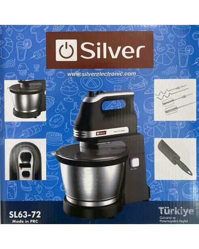 Silver SL-6372 Stasionar Mikser – 3.5L Planetar Mikser (5 Sürət)