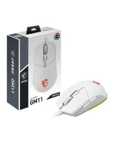 MSI Clutch GM11 White 5000 DPI RGB Gaming Siçanı